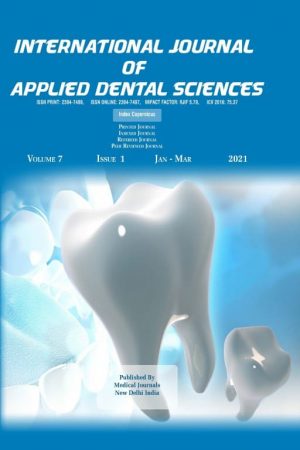 International Journal of Applied Dental Sciences