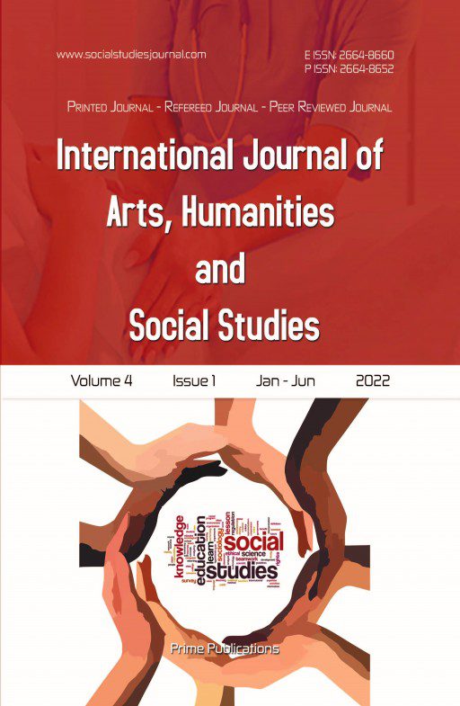 International Journal of Arts, Humanities and Social Studies