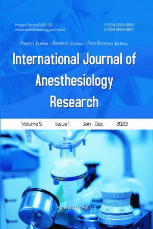 International Journal of Anesthesiology Research